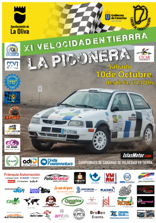Motorsport: La Piconera – XI Velocidad en Tierra »La Piconera« – Carretera de las Calderas, La Oliva, 10. Oktober 2026