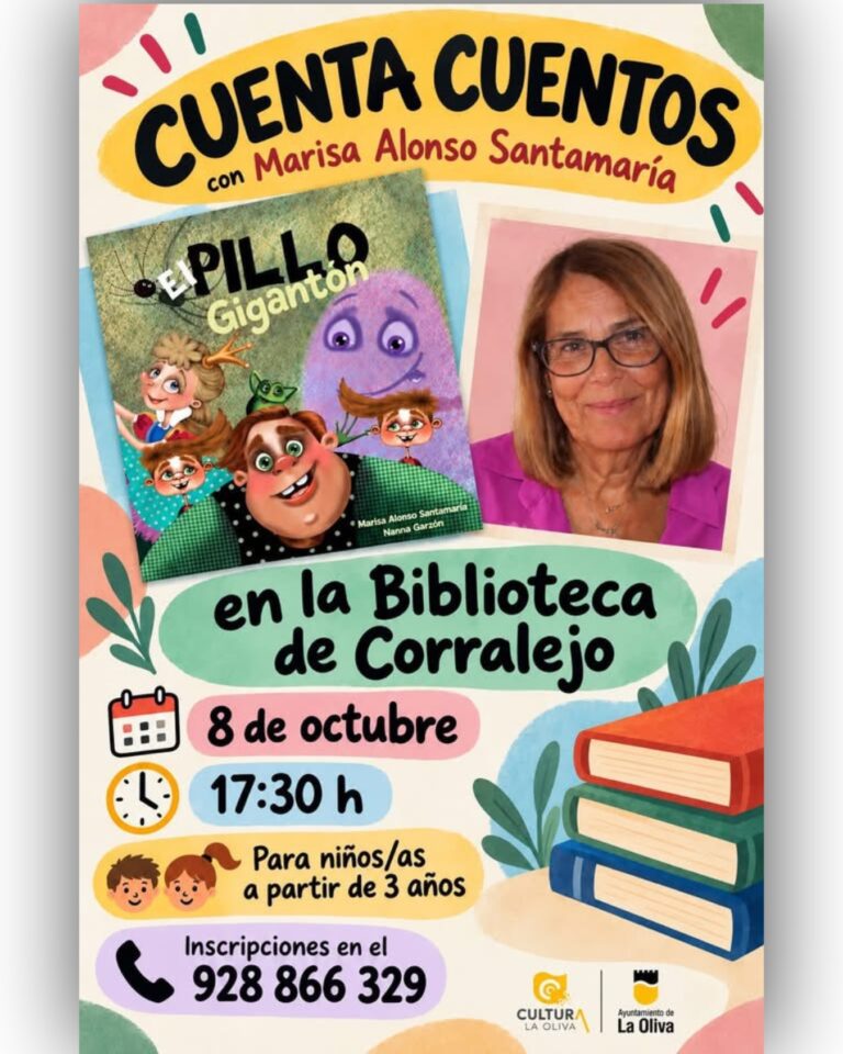 Erzählstunde: El pillo gigantón mit Marisa Alonso Santamaría – Biblioteca Municipal de Corralejo, 8. Oktober 2026