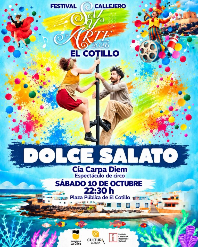 Kultur: Dolce Salato – Cía. Carpa Diem – Plaza Pública El Cotillo, El Muellito, 10. octobre 2026