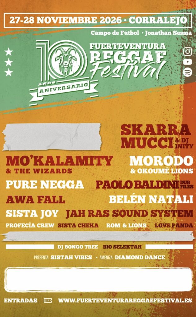 Konzert: Fuerteventura Reggae Festival (Tag 2) – Campo de Fútbol Jonathan Sesma, 28. noviembre 2026