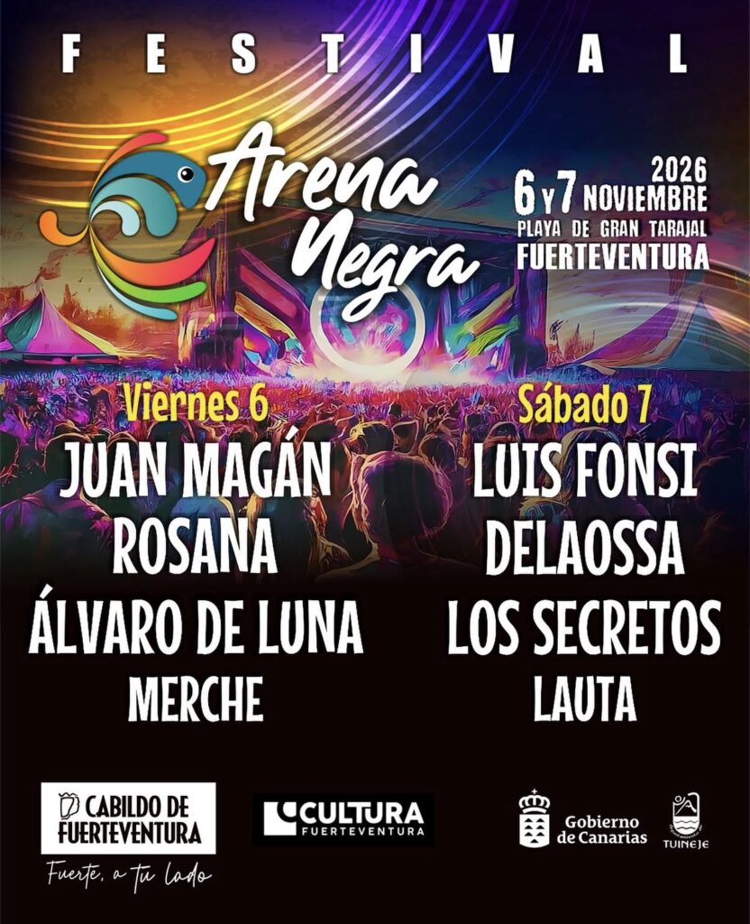 Musik: Festival Arena Negra 2026 (Tag 2) – Playa de Gran Tarajal, 7. noviembre 2026