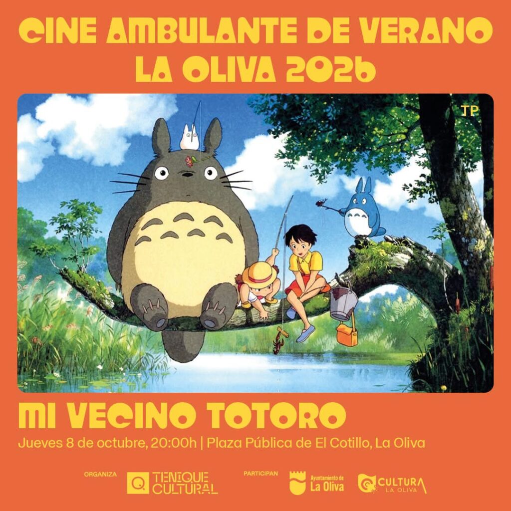 Kino: Mi vecino Totoro – Plaza Pública El Cotillo, El Muellito, 8. octobre 2026