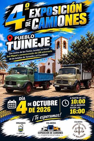 Ausstellung: 4º Exposición de Camiones de Fuerteventura – Tuineje, 4. Oktober 2026