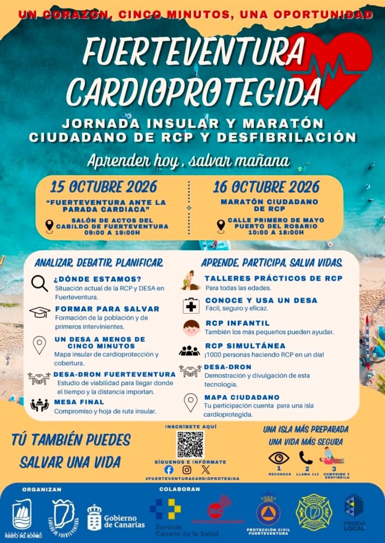 Kongress: Fuerteventura ante la parada cardíaca – Salón de Actos del Cabildo de Fuerteventura, Puerto del Rosario, 15. October 2026