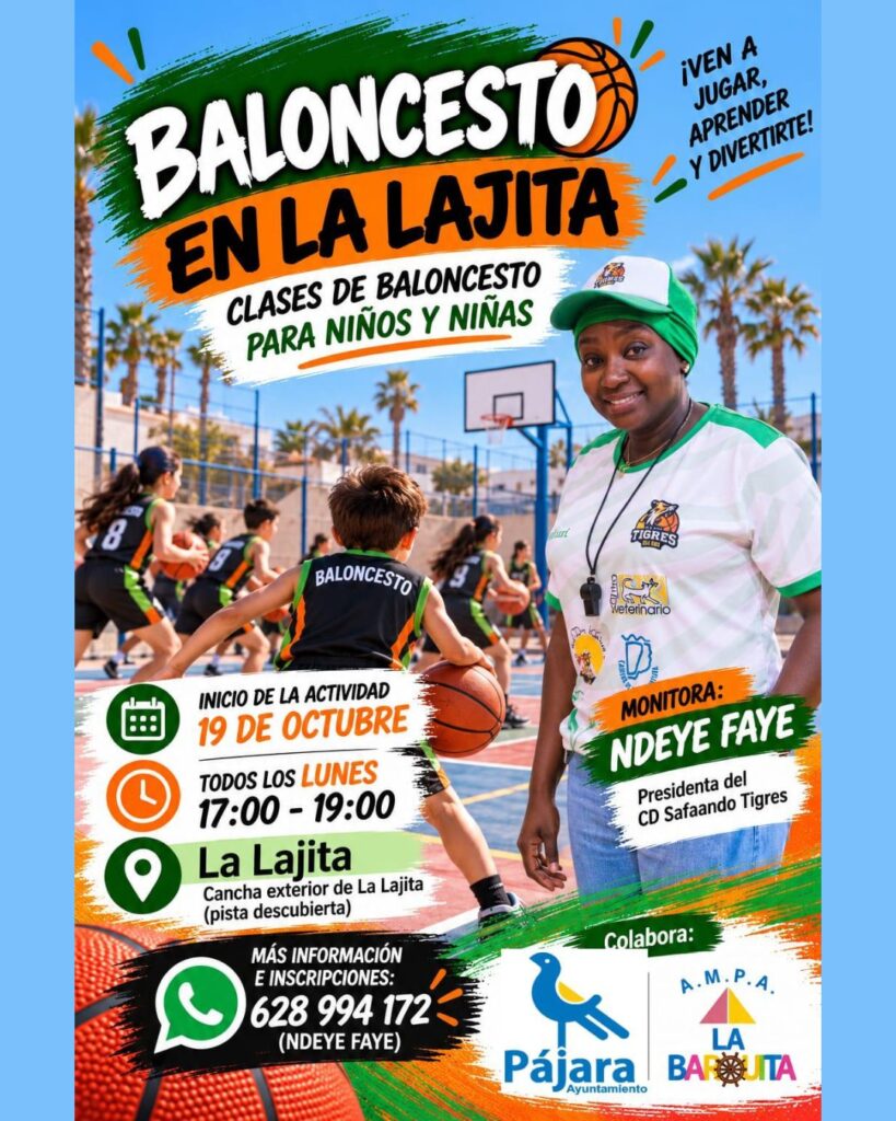 Deporte: Baloncesto en La Lajita – Curso de baloncesto para niños – Campo exterior de La Lajita, 19 de octubre de 2026